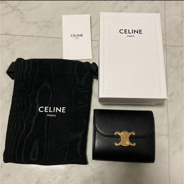 CELINE トリオンフ セリーヌ 財布 スモール フラップウォレット