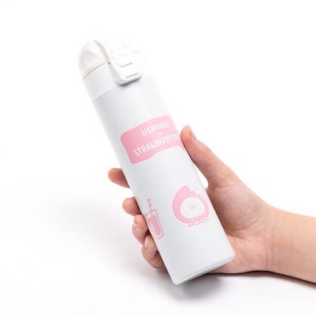 うさまる ステンレスボトル (いちごみるく) 水筒 サーモボトル うさまる ステンレスボトル (いちごみるく) 水筒 サーモボトル