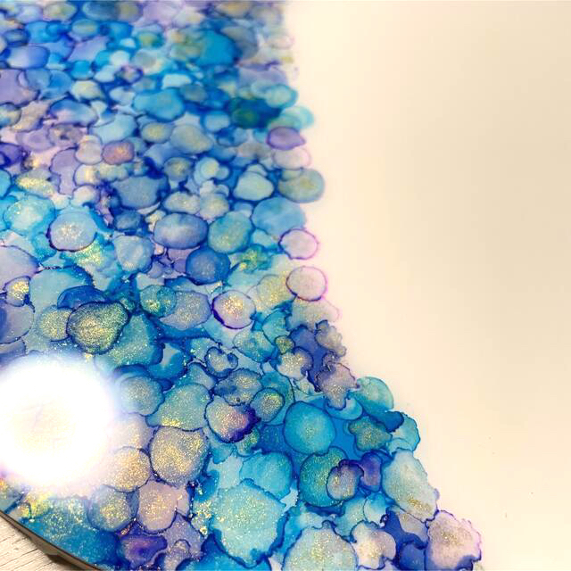 アルコールインクアート(丸型パネル)