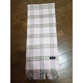 バーバリー(BURBERRY)のBURBERRY　バーバリーマフラーカシミヤ100%ピンク(マフラー)