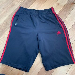 アディダス(adidas)のアディダスジャージ　ハーフパンツ　紺赤(ショートパンツ)