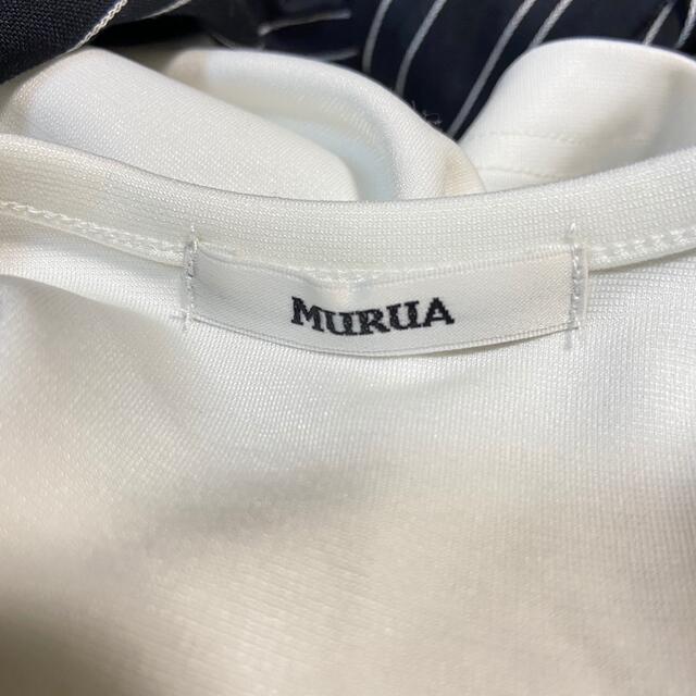MURUA(ムルーア)のMURUA バックリボン ビスチェ Tシャツ レディースのトップス(Tシャツ(半袖/袖なし))の商品写真