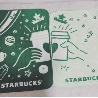 スターバックスコーヒー(Starbucks Coffee)の値下げ‼️スターバックス　ブランケット2枚セット　並べると絵柄つながる　福袋(その他)