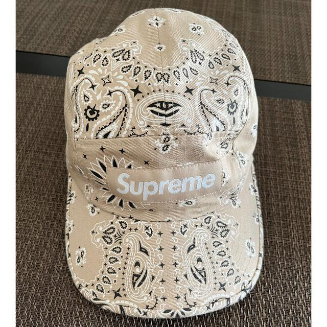 supreme bandana camp cap tan