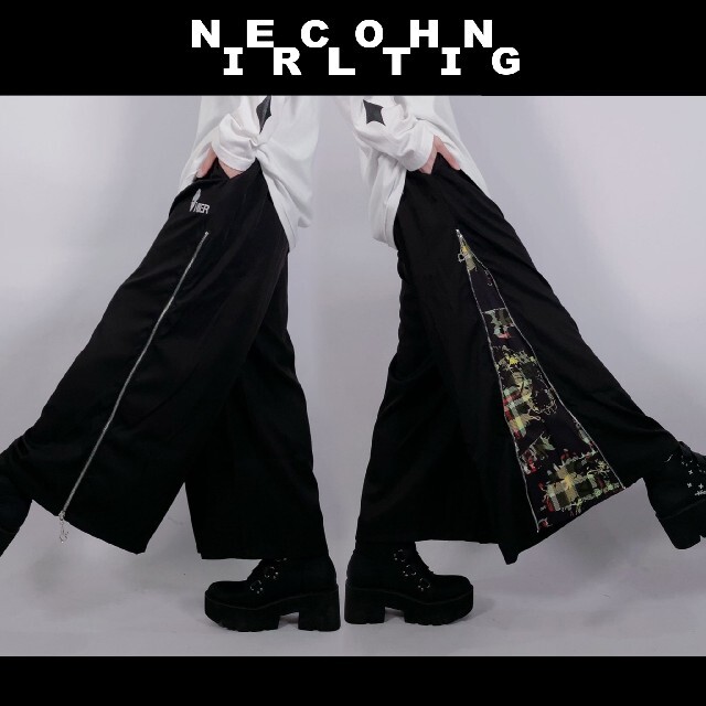 NieR 2WAY WIDE PANTS【YELLOW CHECKERED】 レディースのパンツ(カジュアルパンツ)の商品写真