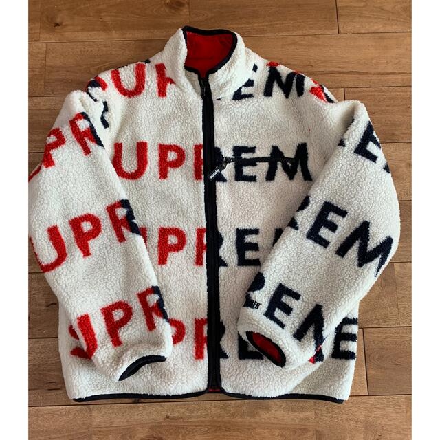 supreme reversible logo fleece jacket M | www.marmetgroup.com