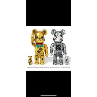 メディコムトイ(MEDICOM TOY)のBE@RBRICK BAPE 招き猫 金メッキ 達磨 銀メッキ 100&400%(その他)