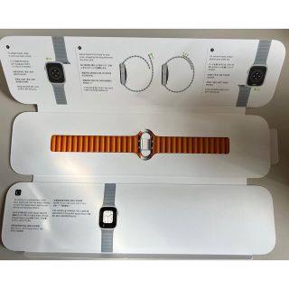 アップルウォッチ(Apple Watch)のAppleWatch41mm用バンド　ゴールデンブラウンレザーリンクーS/M(その他)