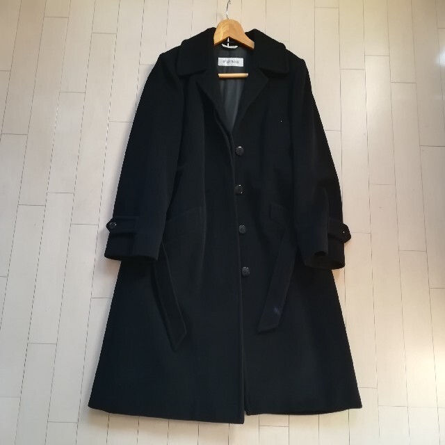 【高級イタリア製】スポーツマックス　MAXMARA　ベロアトレンチコート　黒