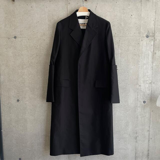 JIL SANDER ジルサンダー チェスターコート 50(XL位) 黒 www