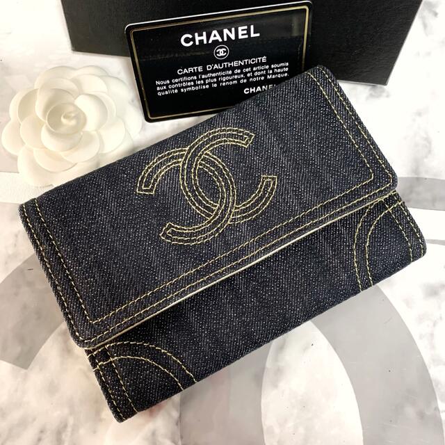 CHANEL(シャネル)の◆極美品◇金運アップ☆CHANEL シャネル 二つ折りココマークデニムウォレット レディースのファッション小物(財布)の商品写真