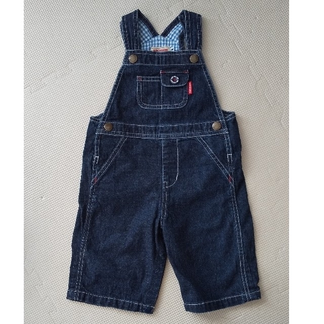 mikihouse(ミキハウス)のオーバーオール 7分丈 キッズ/ベビー/マタニティのキッズ服男の子用(90cm~)(その他)の商品写真