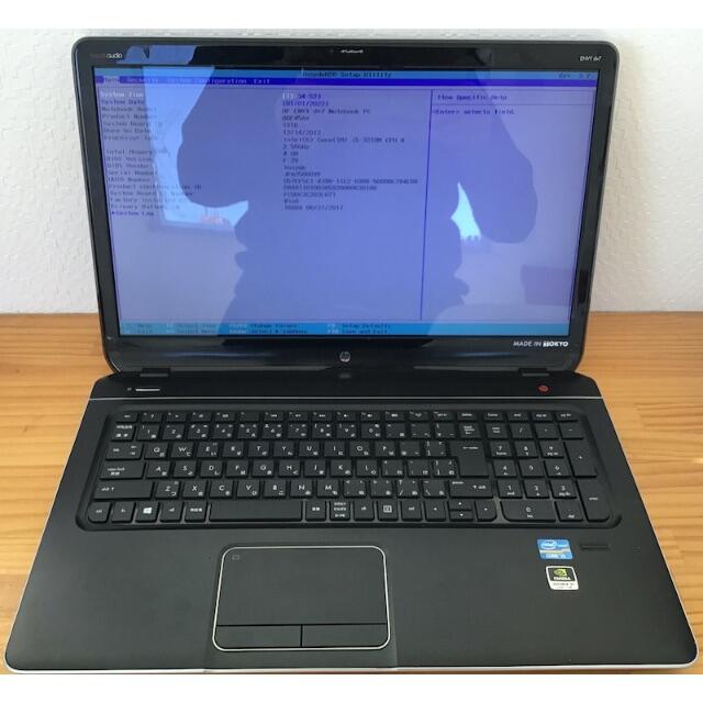 HP ENVY dv7 Notebook Core i5 Bios起動 ノートPC