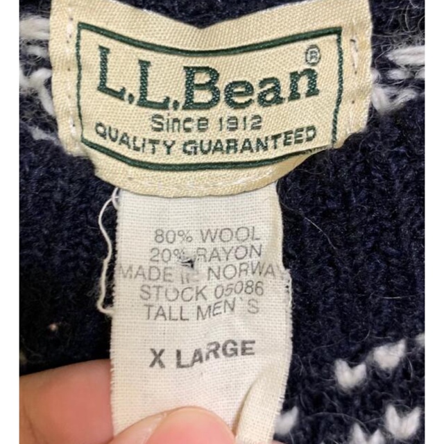L.L.Bean vintage 　バーズアイ　ニット　ノルウェー産　希少