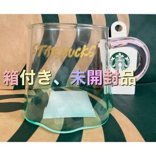 スターバックスコーヒー(Starbucks Coffee)のスターバックス　耐熱グラスマグ富士山ブルーグリーン296ml スタバ　マグカップ(グラス/カップ)