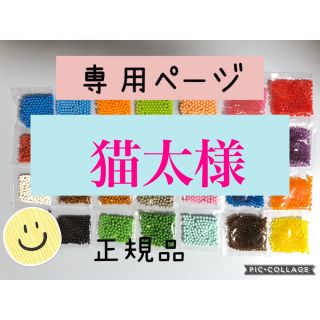 エポック(EPOCH)のアクアビーズ☆100個入り×2袋（猫太様）(知育玩具)