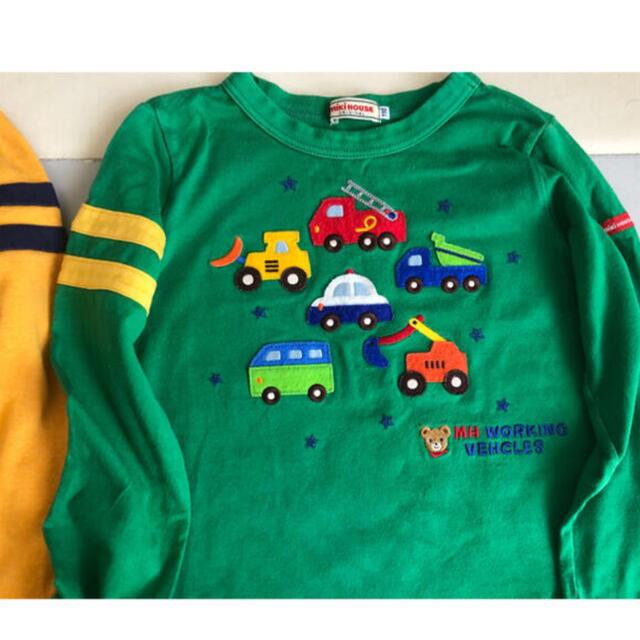 ミキハウス100cm新品 プッチー君長袖Tシャツ ダンプカー ダブルビー