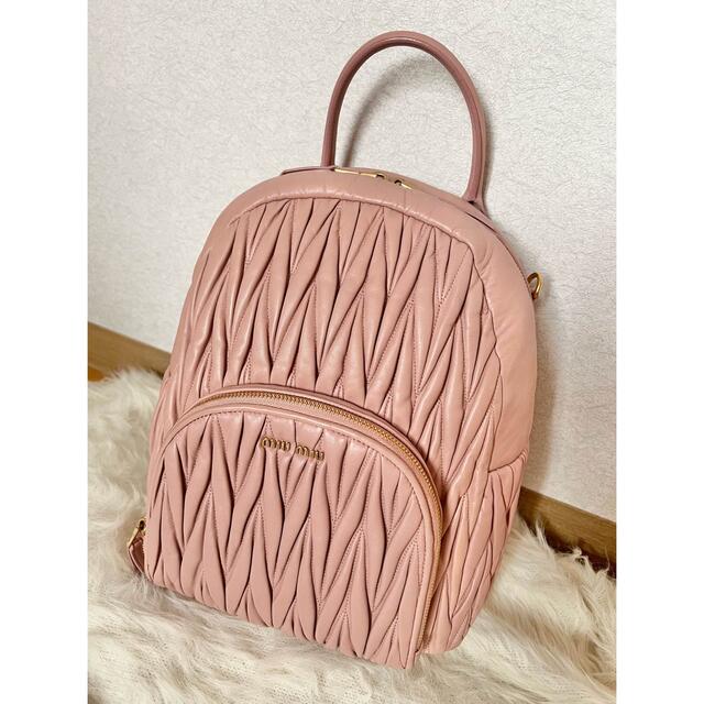 miumiu - MIUMIU マテラッセレザーバックパックの通販 by りか's shop