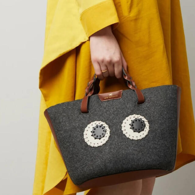 Anyahindmarch♡EYESトート♡small♡フェルト&エコレザー 4