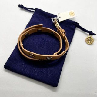 トリーバーチ(Tory Burch)の新品 Tory Burch★ダブルラップ ロゴスタッズ ブレスレット レザー(ブレスレット/バングル)