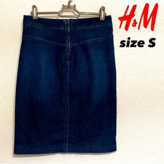 エイチアンドエイチ(H&H)のH&M エイチアンドエム サイドライン入り デニム タイトスカート(ひざ丈スカート)