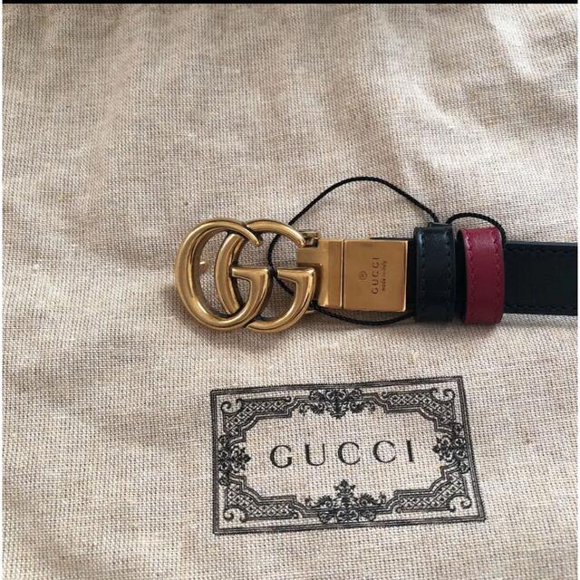 Gucci(グッチ)のGUCCI〔GGマーモント〕グッチリバーシブル スリムベルト レディースのファッション小物(ベルト)の商品写真