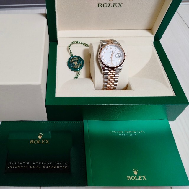 ROLEX(ロレックス)のROLEXデイトジャスト36 mm ローズゴールド&ステンレスブレスコンビ メンズの時計(腕時計(アナログ))の商品写真