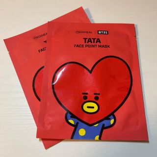 ボウダンショウネンダン(防弾少年団(BTS))のBT21 TATA フェイスポイントマスク　2つセット(パック/フェイスマスク)