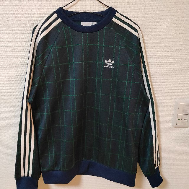 adidas - 未使用 アディダス 緑 タータンチェック スウェット adidas - 未使用 アディダス 緑 タータンチェック スウェット