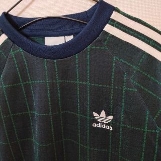 adidas - 未使用 アディダス 緑 タータンチェック スウェット adidas - 未使用 アディダス 緑 タータンチェック スウェット