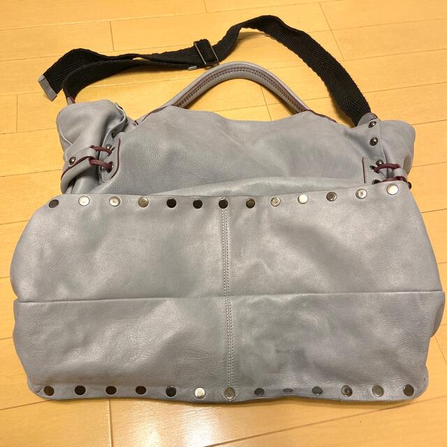 【美品/ほぼ新品】JAMIN PUECH 水色革製2wayトートバック 保存袋付