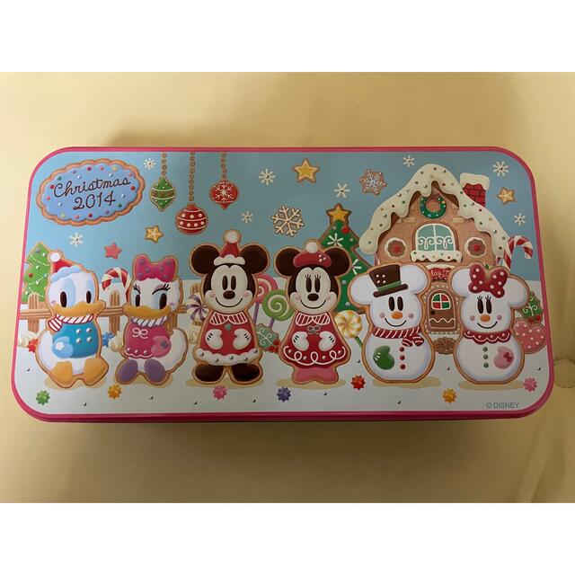 Disney(ディズニー)のディズニー　お菓子の缶　2014クリスマス限定 エンタメ/ホビーのおもちゃ/ぬいぐるみ(キャラクターグッズ)の商品写真