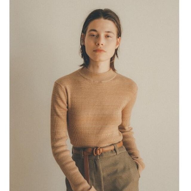 ベーシックタックパンツ HIGH NECK RIB KNIT TOPS