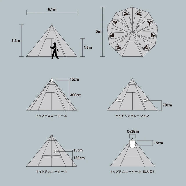 StoveTent NonaT/C ストーブテント ノナ T/C