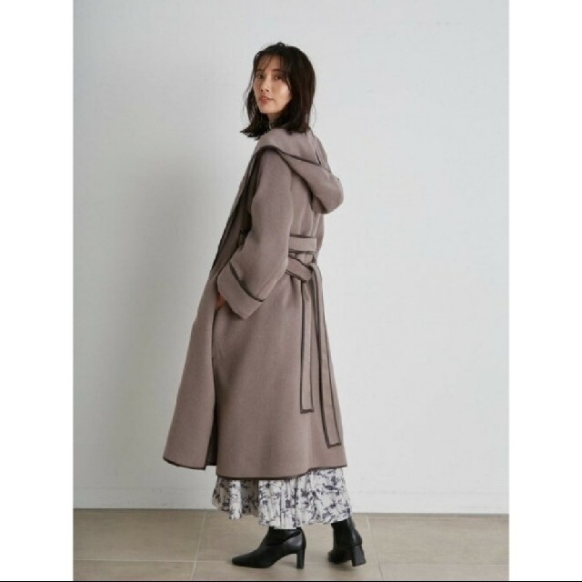 2021AW SNIDEL パイピングフードコート◇新品未開封正規品 - ロングコート ほぼ未使用☆スナイデル パイピングフードコート 2021AW