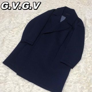 ジーヴィジーヴィ(G.V.G.V.)のG.V.G.V ジーヴィジーヴィ ボンディングコート コクーン ネイビー 日本製(ロングコート)