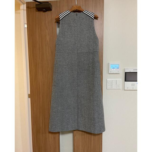 ボーダーズアットバルコニー WOOL HERRINGBONE DRESS