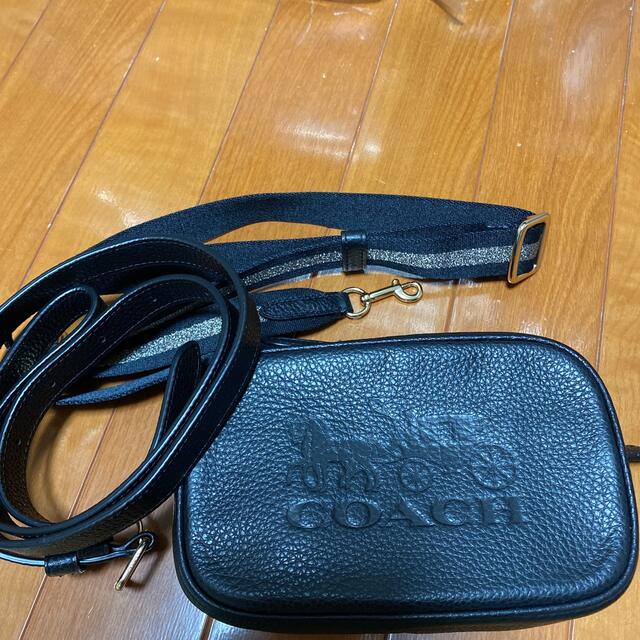 17cm高さ新品　コーチ　COACH バッグショルダー&ウエストベルト付3WAY ブラック