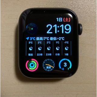 アップルウォッチ(Apple Watch)のApple watch series 5 44mm スペースグレイ　アルミニウム(腕時計(デジタル))