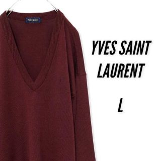 イヴサンローランボーテ(Yves Saint Laurent Beaute)のYVES SAINT LAURENTイヴ・サンローラン ウールVネックセーター(ニット/セーター)