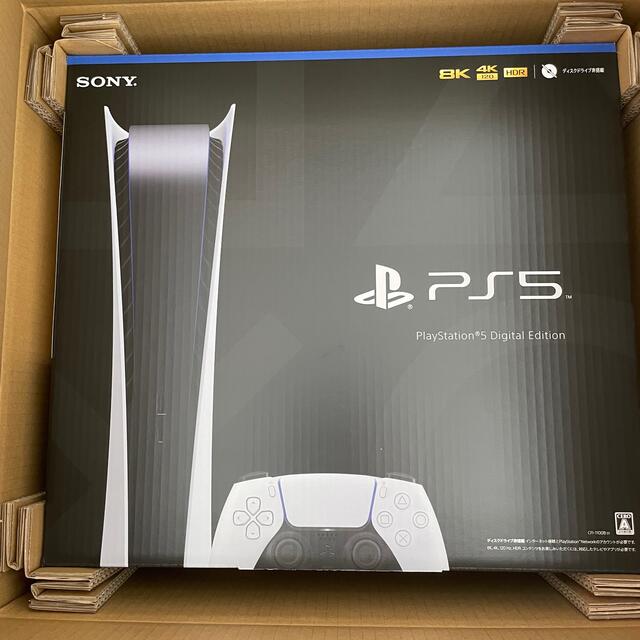 PlayStation(プレイステーション)の 新品未開封　PlayStation5 デジタルエディション エンタメ/ホビーのゲームソフト/ゲーム機本体(家庭用ゲーム機本体)の商品写真