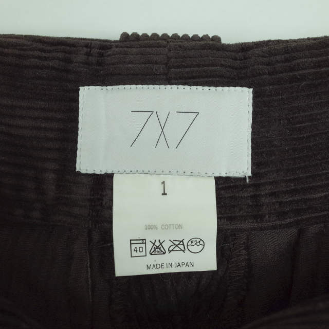 7x7 seven by seven 2タックワイドコーデュロイパンツ メンズ メンズのパンツ(その他)の商品写真