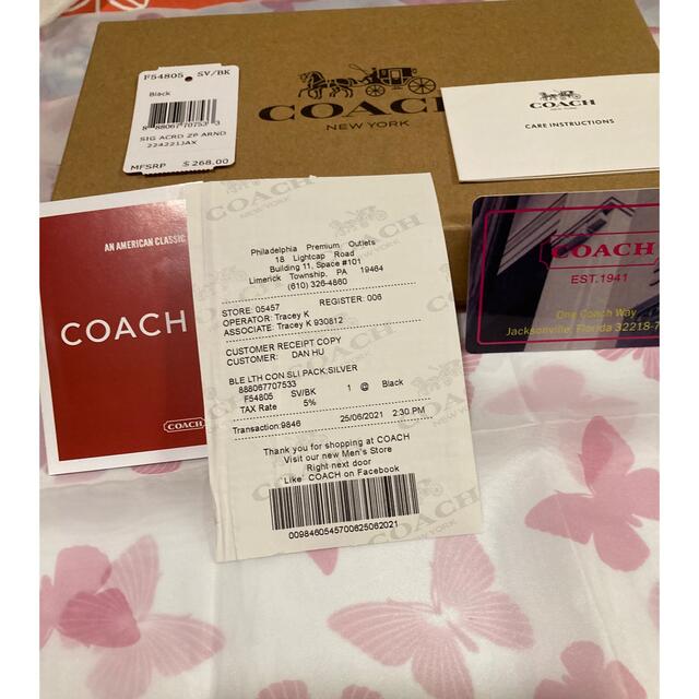 COACH(コーチ)の【新品未使用】COACH コーチ 長財布 エンボス 黒 ブラック レディースのファッション小物(財布)の商品写真