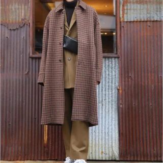 サンシー(SUNSEA)のYOKE Double Jquard Knit Bal Collar Coat(ステンカラーコート)