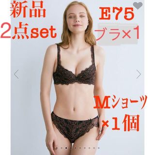 ピーチジョン(PEACH JOHN)のピーチジョン◆新品ブラジャー◆ショーツ◆PJ◆DRW◆アモスタイル◆エメフィール(ブラ&ショーツセット)