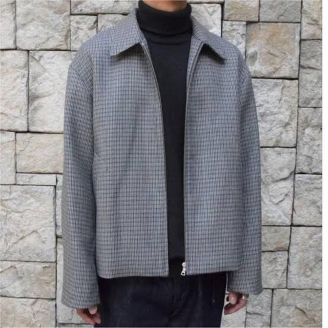 オーラリー　DOUBLE FACE CHECK ZIP BLOUSON  3ブルゾン