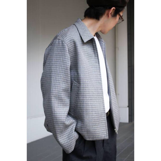 オーラリー DOUBLE FACE CHECK ZIP BLOUSON