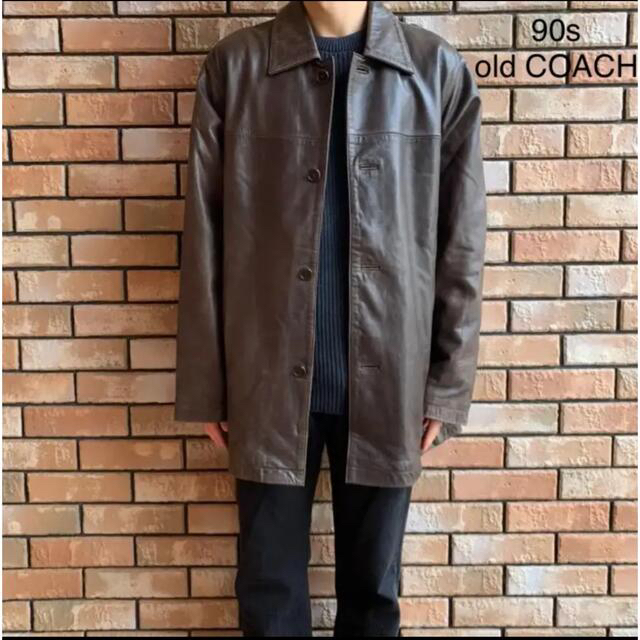 90年代 old COACH レザージャケット カーコート ブラウン | フリマアプリ ラクマ