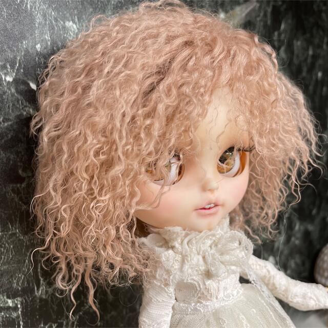 blythe _w-471サーモンベージュ⭐️チベットラムウィッグ 4