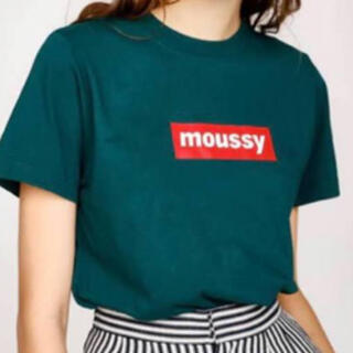 マウジー(moussy)のTシャツ　マウジー　ロゴ　半袖　緑(Tシャツ(半袖/袖なし))